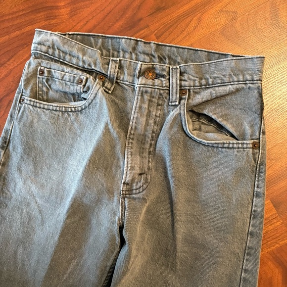 Vintage 80s Levis 505 Jeans Red Tab Batwing Gray Made in USA Size 28x30 Faded - Picture 3 of 10